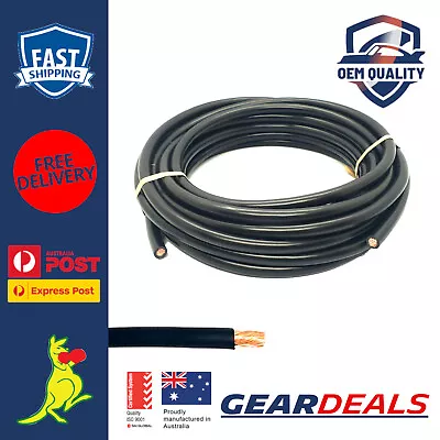 6 B S Cable Single Core 6m Roll Black 103 Amp Australian Made 6 AWG 6 B&S Cable • $39.99