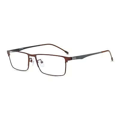 New Men's Titanium Alloy Full Rim Eyeglass Frames Rectangular Eyewear RX Able • $29.95