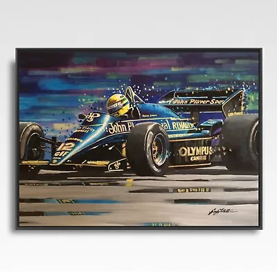 AYRTON SENNA  F1 Print From Painting By Greg Tillett Poster Formula 1 Wall Art • £19.99
