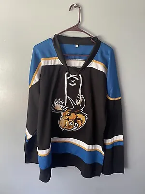 Manitoba Moose AHL Black Hockey Jersey Size Medium M 2000's • $69.99