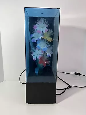 Vintage 1980’s Fiber Optic Color Changing Flower Lamp Light & Music Box Works • $27.95