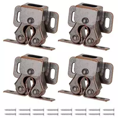 Double Roller Catch With Prong For Cabinet Doors 4 Set Cabinet Latch Bronze • $5.85