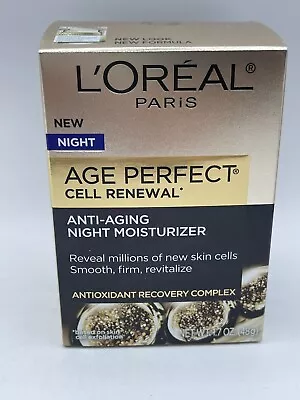 L'Oreal Paris Age Perfect Cell Renewal Night Anti-Aging Moisturizer 1.7 Fl Oz • $18