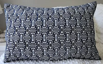 Handmade Warwick Thick Textured Navy Cushion Cover 60x40   • $40
