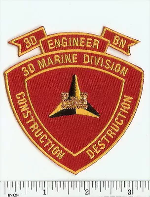 USMC 3d Eng Bn Vietnam -type! PATCH 3rd Engineer Battalion RARE ! 3d CEB Marines • $9.99