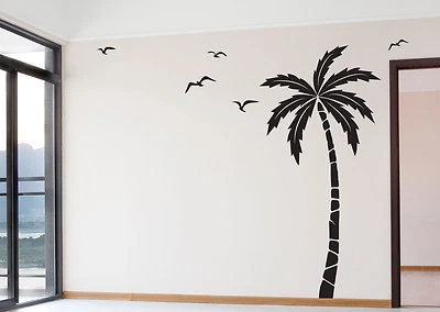 Palm Tree Decal Sticker Seagulls Birds Beach Tropical Nursery Theme • $29.99
