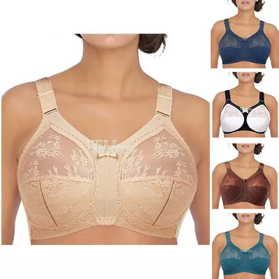 UK Women Bra Classic Non-wired Bras Non Padded Full Cup Firm Lingerie Plus Size • £12.99