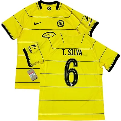 2021/22 Chelsea UCL Away Jersey #6 T. Silva Large Nike Soccer Cup Version NEW • $99