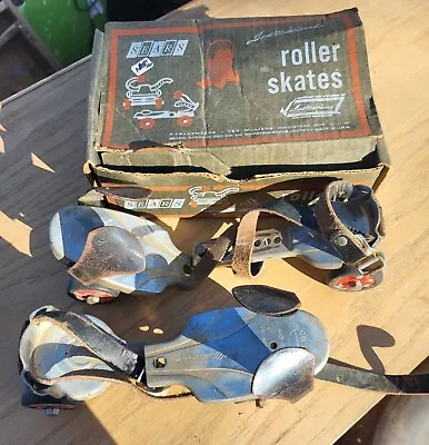 Vintage Sears & Roebuck Ted Williams Zip Fit Roller Skates In Box  • $49