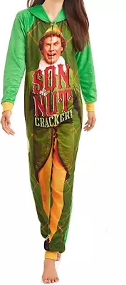 Elf Buddy Unisex Son Of A Nutcracker Pajama Suit One Piece Sleepwear Med 8-10 • $19.95