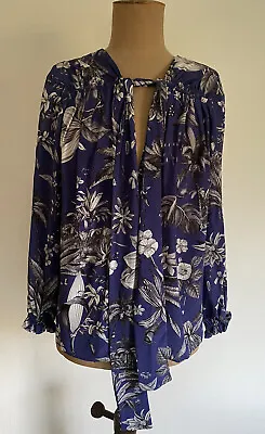 $140 • Buy Scanlan Theodore: Brand-new Silk Floral Blouse. Size 12