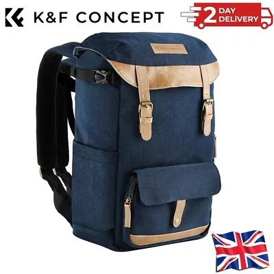 K&F Concept Large Capacity Camera Bag DSLR Backpack For Photographers Waterproof • £37.69