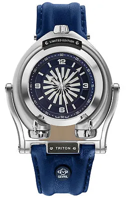 GV2 By Gevril Men's 3407 Triton Swiss Automatic Limited Edition Blue Watch • $450
