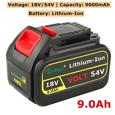 £75.99 • Buy 18V 54V Volt 9.0Ah Li-ion Power Tool Slide Battery Replace For Dewalt XR DCB547