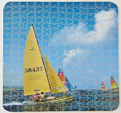 VINTAGE WOODEN JIGSAW PUZZLE - Sailing Regatta • $35