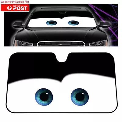 Car Auto Sun Shade Windshield Cartoon Cute Eye Folding Sun Visor Shield Cover AU • $26.90