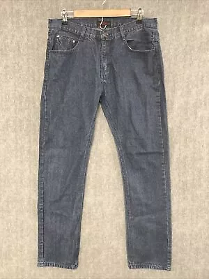 Tomahawk Jeans Mens 34 Blue Denim Straight Low Rise Medium Wash Pants Pockets • $7