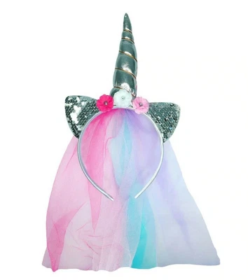 $14.99 • Buy Unicorn Veil Headband | Ages 3-5 Years | Girls, Boys, Kids, Fun, Party, Children