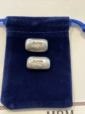 $21.50 • Buy 1/4 OZ Fine Grade 999.5 Solid Silver Bullion Hallmarked Ingot Investment Bar X2