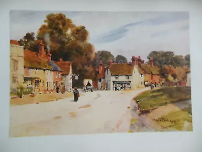 £7.99 • Buy Original Edwardian 1909 HAMPSHIRE Print Of Odiham Village By Wilfrid Ball
