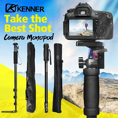 $33.95 • Buy KENNER Camera Monopod Tripod Stand DSLR Ball Pan Tilt Head Mount Flexible 1.8M