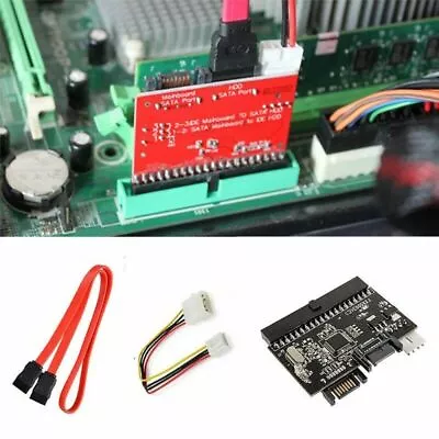 £5.99 • Buy IDE TO SATA Series Interface Hard Drive HDD Adapter Converter Cable Black/Red