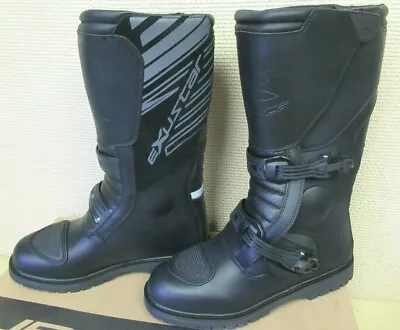 Exustar Adventure Motocross Black Boots - Euro 42 / Us Mens 8 / Lady 10 • $89.95