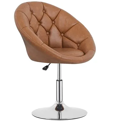 Modern Round Tufted Adjustable Chairs Makeup Vanity Chair  Tufted Barrel Chair • $87.99