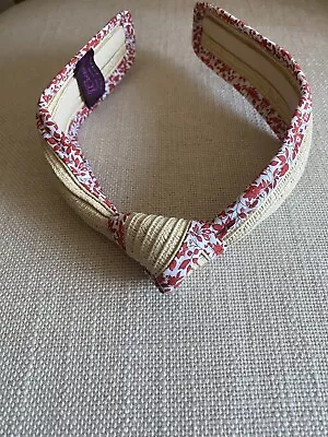 Nwot J.crew Liberty Print Knot Headband Red Floral Trim • $14.99