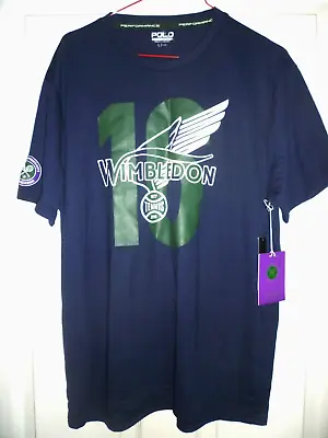 Ralph Lauren Polo Men's Navy Wimbledon T Shirt New Size L • £24