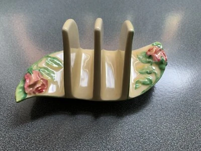 £4.99 • Buy Royal Winton Grimwades Small Toast Rack Cream Pink Green Roses