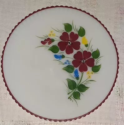 Macbeth Evans Petalware Monax Mountain Flowers 10 3/4  Salver Plate • $17.50