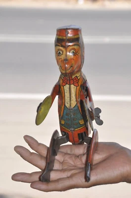 £287.21 • Buy Vintage Wind Up Monkey Playing Cymbals Litho Colorful MT Trademark Tin Toy,Japan