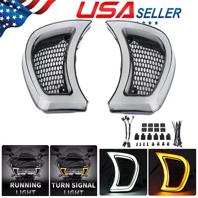 Headlight Vent Accent Turn Signal LED Lights Kit For Harley Road Glide 2015-2023 • $69.20