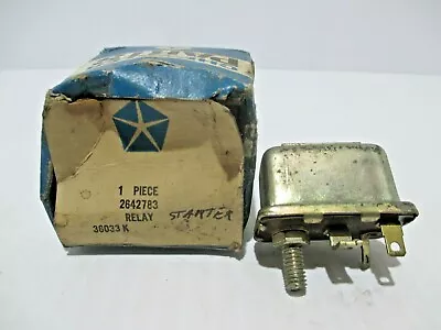 NOS Mopar 1967-68 Plymouth Chrysler Dodge STARTER RELAY 2642783 • $50