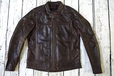 Harley Davidson Men's Black Label #1 Skull Brown Leather Jacket L 98004-18VM • $450