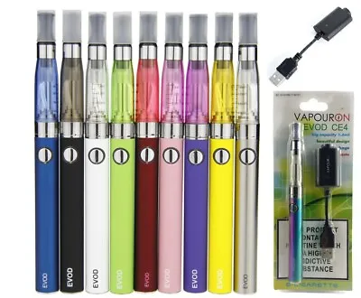 E Cig Cigarette Ce4 EGo-T Shisha 1100mAh Battery Vape Pen Charger Atomiser Kit • £9.19