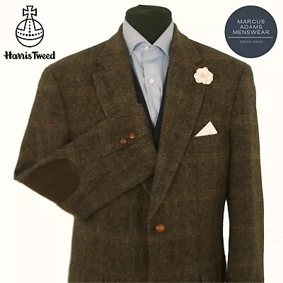 Harris Tweed Jacket Blazer 44S Country Windowpane Check BARUTTI EDITION Hacking • £79.95