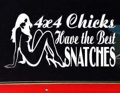 4x4 CHICKS Aussie BNS Girl Mum Ladies Offroad SNATCH Funny Stickers 200mm • $6.90
