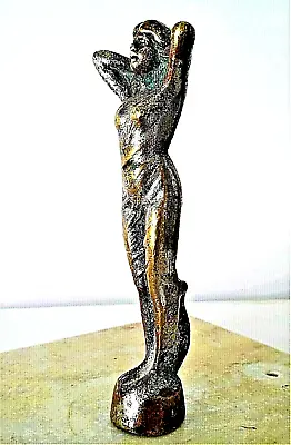 $110 • Buy Rare 1920’s Naked Goddess Woman Standing Bronze Hood Ornament. Radiator Cup