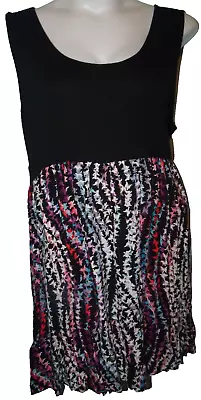 Pure Energy Multicolor Butterfly Print Scoop Neck Knee Lgth Sheath Dress Size 3X • $13.95