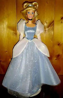 Cinderella Special Sparkles Mattel Vintage Disney Doll Glitter Dress & Stand • $29.99