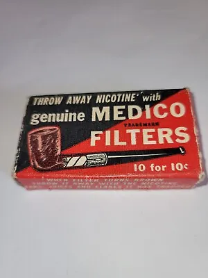 Vintage Medico Pipe Filters Box - 12 Filters Still In Box Older Tobacco Item • $10.44