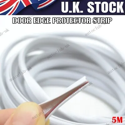 5M/Roll White Door Scratch Rubber Protector Edge Seal PVC Trim Guard Strip HOT! • £3.95