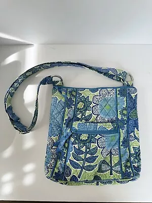 Vera Bradley Doodle Daisy Blue Green Hipster Crossbody Bag Purse  • $16