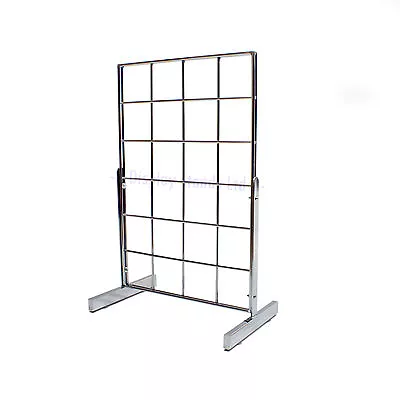 £21.81 • Buy Counter Grid Panel Display 2 Way In Chrome Shop Retail Display (E3MINI)