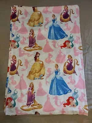 Disney Princesses Twin Bed Sheet Flat Pink Little Mermaid Cinderella • $17.99