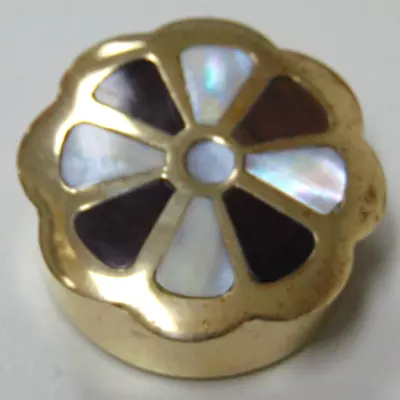 Vintage Brass And Mother Of Pearl Pill Box • $30