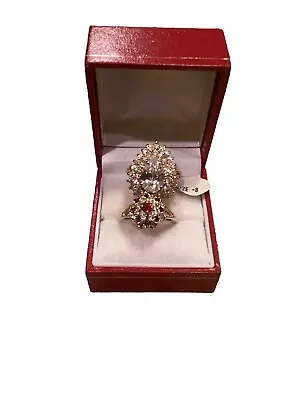 Lindenwold Jewelry Vintage Gold Diamond Ring Size 8 With Golden Ruby Ring • $128.05