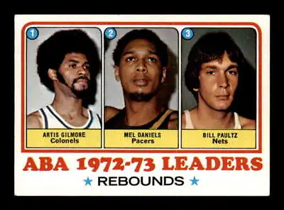 1973 Topps #238 Artis Gilmore/Mel Daniels/Billy Paultz League Leaders EX+ X29761 • $2.75